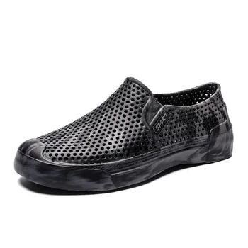 Zapatos de verano de Malla Zapatos de los Hombres Transpirable, Sandalias de Cuero de los Hombres Zapatillas antideslizantes Agujero Zapatos de los Hombres Zapatos de Playa de los Hombres de corea A230
