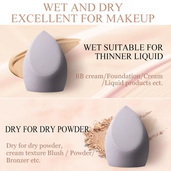 Un poco Deficiente Belleza Esponja de Maquillaje 4pcs Licuadora Set Wet&dry de Usar Maquillaje Puff Herramientas de Mezcla De Nata Líquida de la Fundación