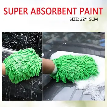 Ultimate Car Wash Mitt Gran Tamaño Ultra Suave de Microfibra para la Limpieza del Coche de Lavado de guantes de Doble cara de Chenilla libre de Arañazos Guantes