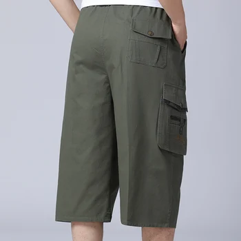 VogueMen pantalones Cortos de cuerpo Regular Bolsillos de Algodón en Negro Cortos de Verano Agradable a los Hombres de la Carga de pantalones Cortos de los Hombres de los Hombres del Ejército 2XL 2XL