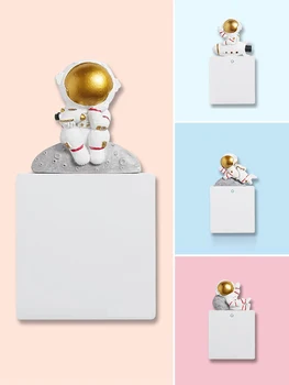 1pcs Nórdico moderno astronauta personaje de dibujos animados creativo interruptor de pegatinas del Hogar etiqueta engomada de la pared del zócalo del panel de decoración pegatinas