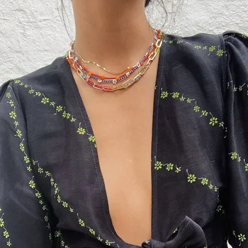 1pc Estilo Bohemio Flores Decoración Gargantilla de Moda Ajustable Lindo de la Perla del Collar de Gargantilla De Playa de Viaje Accesorios de la Joyería