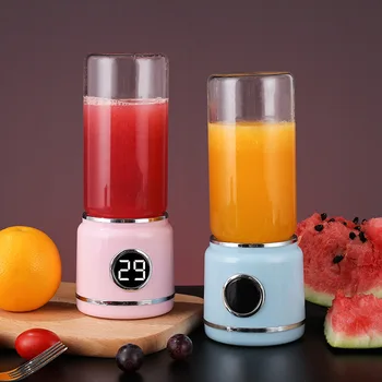 6 Palas Eléctricas Portátiles de la Fruta Exprimidor Mini USB Chargerable Smoothie Maker Licuadoras Procesador de Alimentos Botella de Deportes de extracción de Jugo de la Copa