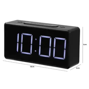 VKTECH LED Digital Reloj de Alarma de Repetición de alarma de Reloj de Mesa de la Estela de Luz Electrónica de Gran Tiempo de Visualización de la Temperatura de la Decoración de la Casa del Reloj