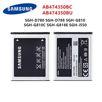 SAMSUNG Original AB474350BU AB474350BC Batería de 1200mAh Para Samsung SGH-D780 SGH-D788 SGH-G810 SGH-G810C SGH-G818E SGH-i550