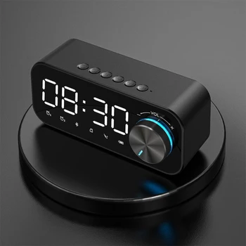 Inalámbrica Bluetooth Altavoz De Escritorio Reloj Despertador Gran Pantalla Digital Electrónico Con Pantalla De Escritorio Alarmas Temporizador Tabla De Temporización