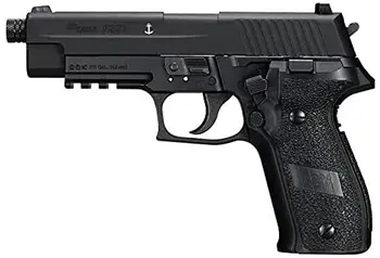 SIG Sauer P226 Pistola de Aire con CO2 de 12 gramos (15 Pack) y 500 Perdigones de Plomo Paquete (Negro) de Metal de la placa de pared