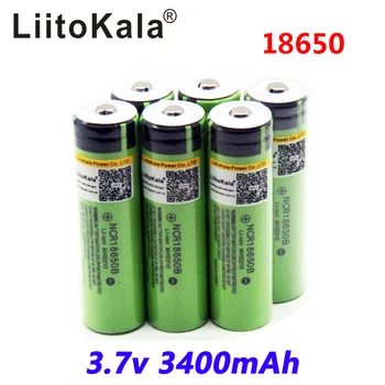 1PCS Liitokala 18650 Batería de 3400mAh de 3,7 V de Li-ion NCR18650B Batería 18650 Recargable de la Linterna (SIN PCB)