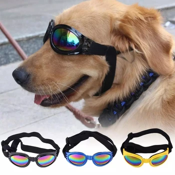 2021 Nuevo Perro Gato Accesorios Suministros para Mascotas Pet 5 Gafas de Color Plegable Pequeño Mediano Grande Perro de Protección UV Gafas de sol