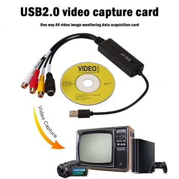 2021 Nuevo de 1 vía USB 2.0 Tarjeta de captura de Vídeo Adaptador de USB Portátil a la AV S RCA Convertidor de Captura de DV/Hi8/VHS DVD de TV