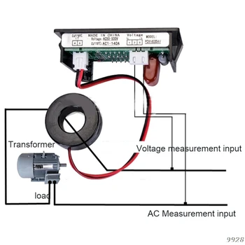 Mini Digital Voltímetro Amperímetro AC50-500/0-600v de la Pantalla LED de Voltio Amperio Medidor de Voltaje Amperímetro Indicador de Tester