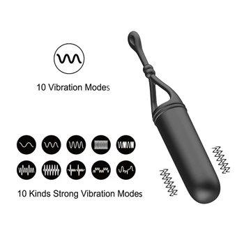 Mini Bala vibradora de 10 modos de vibración Fuerte G-Spot Massager del Orgasmo Consolador Vagina de la Hembra Maturbator Erótica, Juguetes Sexuales Para Mujeres