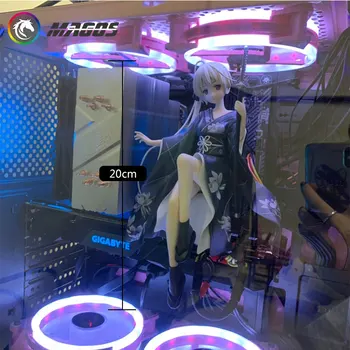 Anime Figuras de Anime de dibujos animados de la Figura,caja de la Computadora en la Decoración, el Personaje de dibujos animados/Modelo de Decoración,RGB LED de la Base de la PC de la Decoración