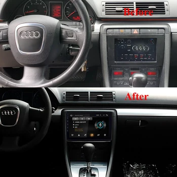 Para Audi A4 B6 S4 RS4 B6 B7 SEAT Exeo 2002-2008 2 Din Android Coches Reproductor Multimedia de la Unidad principal con Marco de GPS, BT, WIFI Autoradio