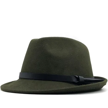 Los hombres Fadoras Gris de Ala Ancha Sombreros de Verano Casual Sombrero de Cubo de Mujer Sombreros de Fadora Sombrero de las Mujeres Jazz Sombrero Sombrero Sombrero Verde T0019