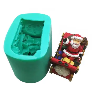 La navidad Molde de muñeco de santa Claus de la resina del Molde molde de silicona reutilizable de cristal epoxi molde para el BRICOLAJE Figurillas de Artesanía #4O