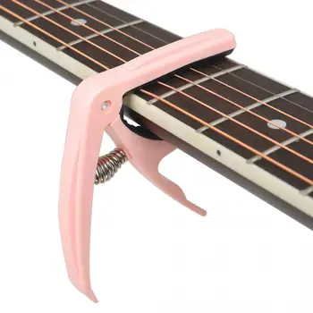 Resina ABS Colorido Guitarra Capo con Pin Extractor para Guitarra Eléctrica Acústica Ukelele Optimización de Accesorios de Guitarra