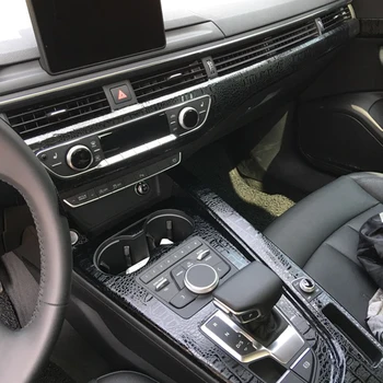 Para Audi A4 A5 B9 2017-2019 Interior Central del Panel de Control de la Manija de la Puerta en 3D/5D de Fibra de Carbono Pegatinas Calcomanías de Coches estilo Accesorios