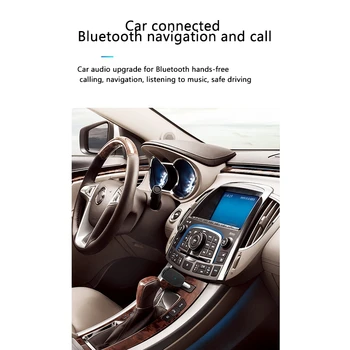 Clip-on Bluetooth 5.0 Adaptador Multi-Función Auricular Bluetooth Conector Estéreo del Coche Receptor Bluetooth