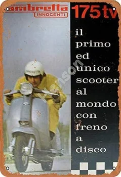 Lambretta Innocenti Motocicletas 175 TV lata de Metal signo de garaje cartel de la decoración de la barra de bar del hogar del vintage retro