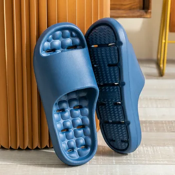 Zapatillas de baño de las mujeres del interior del hogar de la luz de cambio de masaje baño de casa zapatillas hombres zapatillas zapatos para hombres