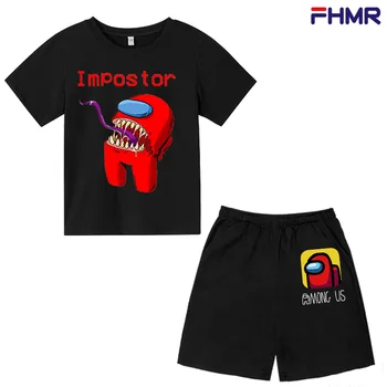 2021 Nuevo Verano Entre Nosotros camiseta tallas para Niños de Niños y Niñas pantalones Cortos de la Manga del Traje de la Ropa de los Niños de la Calle de los Juegos de Estilo de Ropa