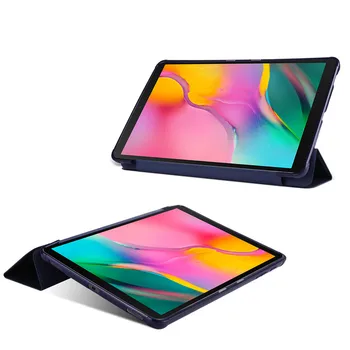 Tríptico Stand de Caso para la Tablet Samsung Galaxy Tab UN 2019 SM-T510 T515 Suave de TPU Cubierta Posterior para Samsung Galaxy Tab 10 1 2019 Caso