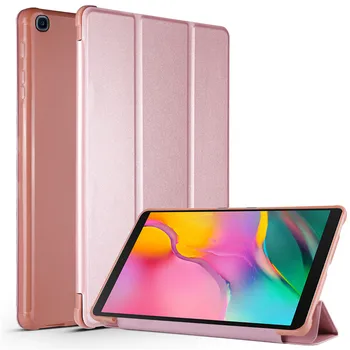 Tríptico Stand de Caso para la Tablet Samsung Galaxy Tab UN 2019 SM-T510 T515 Suave de TPU Cubierta Posterior para Samsung Galaxy Tab 10 1 2019 Caso