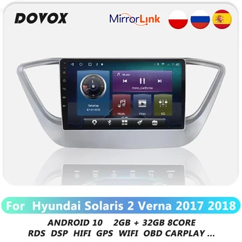 DOVOX TS10 Para Hyundai Solaris 2 2017 - 2018 Radio de Coche Multimedia Reproductor de Vídeo de Navegación GPS Androide No 2din 2 din dvd 2 Din