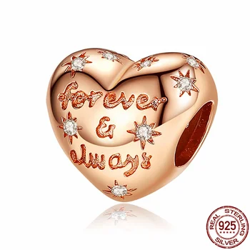 CODEDOG Deslumbrante en Forma de Corazón de Perlas para las Mujeres para la Fabricación de Joyas para Siempre el Amor del Encanto de la Plata Esterlina 925 Pulsera de Bisutería 1223