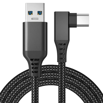 Cable de enlace 5Gpbs Derecho Ángulo de Carga Rápida VR Headset Accesorios Portátiles USB Tipo-C Juego de PC Durable Para Oculus Quest 2