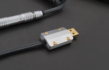 GeekCable Personalizado DIY Manual de Mecánica del Cable del Teclado los Datos de la MASCOTA de Nylon Trenzado Fluorescente de color Gris Teclado Enlace de Extensión