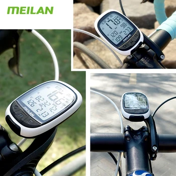 Meilan M1 M2 Ordenador de Bicicleta con GPS Inalámbrico de Navegación Velocímetro Bluetooth 4.0 ANT+ de Bicicletas Odómetro Con el Pecho Monitor de Ritmo Cardíaco