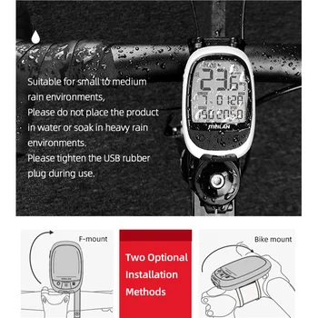 Meilan M1 M2 Ordenador de Bicicleta con GPS Inalámbrico de Navegación Velocímetro Bluetooth 4.0 ANT+ de Bicicletas Odómetro Con el Pecho Monitor de Ritmo Cardíaco