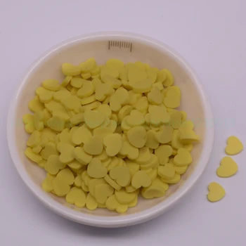 65g de 9mm en Forma de Corazón de Polímeros de Arcilla Rodajas de Chispas para Teléfono de la Decoración,de la Coctelera Tarjetas DIY Limos de Llenado de llenado