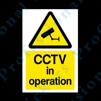 Señal de advertencia x5 CCTV en la Operación de Pegatinas 150x210mm A5 (MISC11) de Vinilo resistente al agua de la Motocicleta Calcomanías