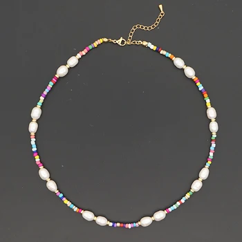 Aprilwell Vintage Barroco Perlas De Colores Gargantilla Para Las Mujeres Japonesas Perlas De La Cadena De 2021 Y2k Joyería De Regalo E Chica Accesorios