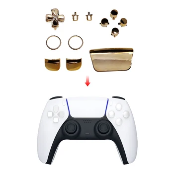 Pad de Botones de Piezas Para PS5 Juego de Reemplazo del Controlador Frontal de Tira Decorativa Cubierta de la superficie Táctil Botones Para PlayStation 5