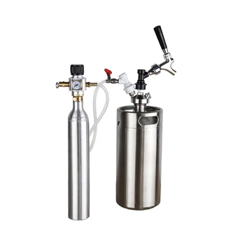 1pcs de CO2 Mini Regulador de Gas con Medidor de Presión de CO2 Barril Kit de Cargador de 0 a 90 PSI para el Europeo de Soda Stream Homebrew Cerveza Kegerator