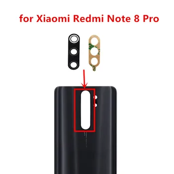 2pcs para Xiaomi Redmi nota 8 de la Cámara Lente de Cristal de Atrás de la nota 8 pro Cristal de la Cámara Lente de Reemplazo de Reparación de Piezas de Repuesto con Pegamento