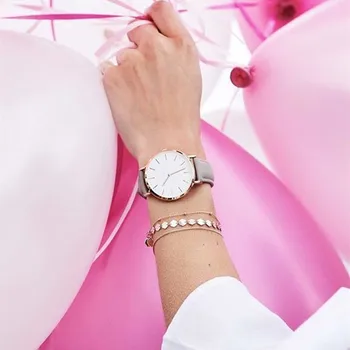 2021 Nueva Moda Simple De Cuero Mujer Relojes De Moda Casual Vestido De Reloj De Cuarzo De Mujer De Regalo De Reloj Relojes Mujer Relojes Mujerwatc