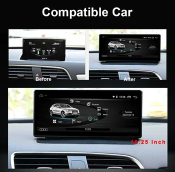 Octa Core Android 10 Sistema de GPS del Coche de Navi Radio Audi Q3 2013-2018 Google WIFI BT Multimedia de Pantalla Táctil IPS 4G Carplay 4+64G