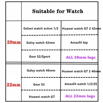 Bucle magnético de la correa Para Samsung Galaxy reloj 3 45 mm 41 mm/Activos 2/46 mm/42mm Engranaje S3 20mm 22mm pulsera de Huawei GT/2/2e Correa