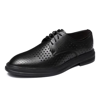 Los Zapatos de los hombres 2021 Casual Zapatos de Cuero de la Pu de Cuero de los Hombres de Negocios de Otoño de la Moda Británica de los Zapatos de Boda de los Hombres Zapatos de 8KH236