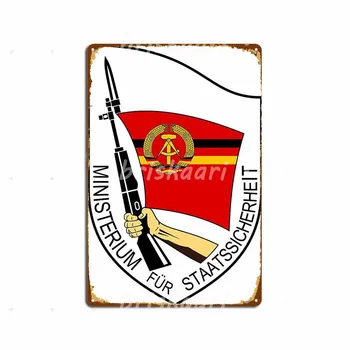 La Stasi De Estado Del Ministerio De Seguridad De La Rda Ddr Alemania Del Este Metal Signos Club Placas Personalizadas Salón De Metal Carteles