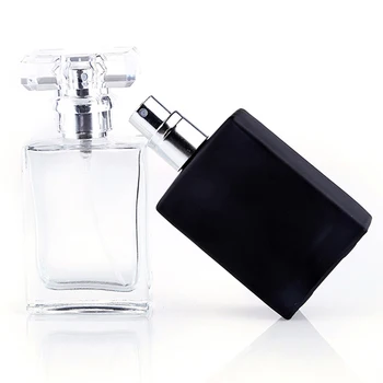 30 ml de Vidrio Cuadrado Vacío de la Botella de Atomizador Llena de Perfume Perfume de la Botella de Spray Esencia Para Acomodar Botellas de Vidrio