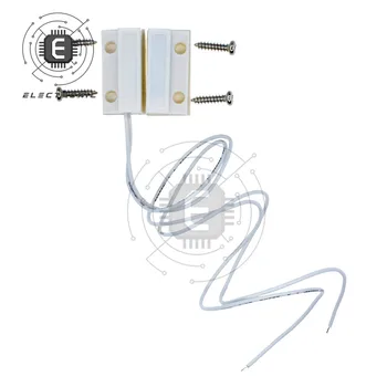 1 Par MC-38 Cable Ventana de la Puerta Sensor Magnético Anti-Robo Alarma de Detector Magnético Interruptor de Sistema de Alarma para Casa normalmente Abierto/Normalmente Cerca de