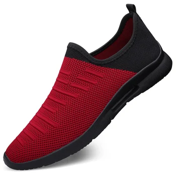 2020 Mens Casual Zapatos de los Hombres Slip-on de Calcetín de Zapatillas de deporte Transpirable Luz Ocio Caminar Trotar Correr Tenis Masculino Adulto
