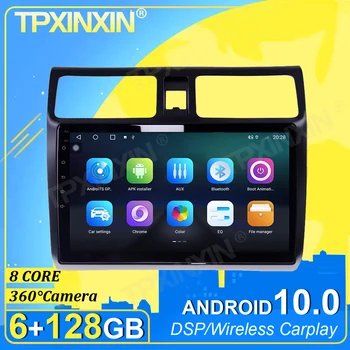IPS Android 10 6+128 GB Carplay DVD 360 Cámara Para Suzuki Swift 2003-2010 Reproductor Multimedia Radio Grabadora de Cinta de Vídeo Navi GPS