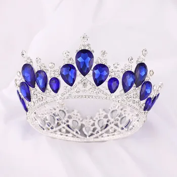 KMVEXO de Cristal Vintage Royal Queen King Tiaras Coronas de los Hombres a las Mujeres, Concurso de Baile Diadema Adorno para el Pelo de Pelo de la Boda de la Joyería Accesorios